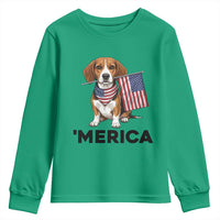 Patriotic Beagle Lover 4th Of July Dog Youth Sweatshirt Merica Pride