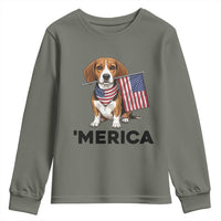 Patriotic Beagle Lover 4th Of July Dog Youth Sweatshirt Merica Pride