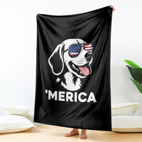 Funny Merica Beagle Lover 4th Of July Throw Blanket Patriotic Dog Gift