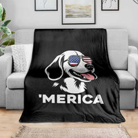 Funny Merica Beagle Lover 4th Of July Throw Blanket Patriotic Dog Gift