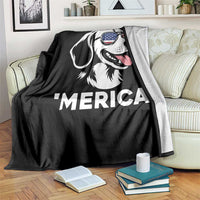 Funny Merica Beagle Lover 4th Of July Throw Blanket Patriotic Dog Gift