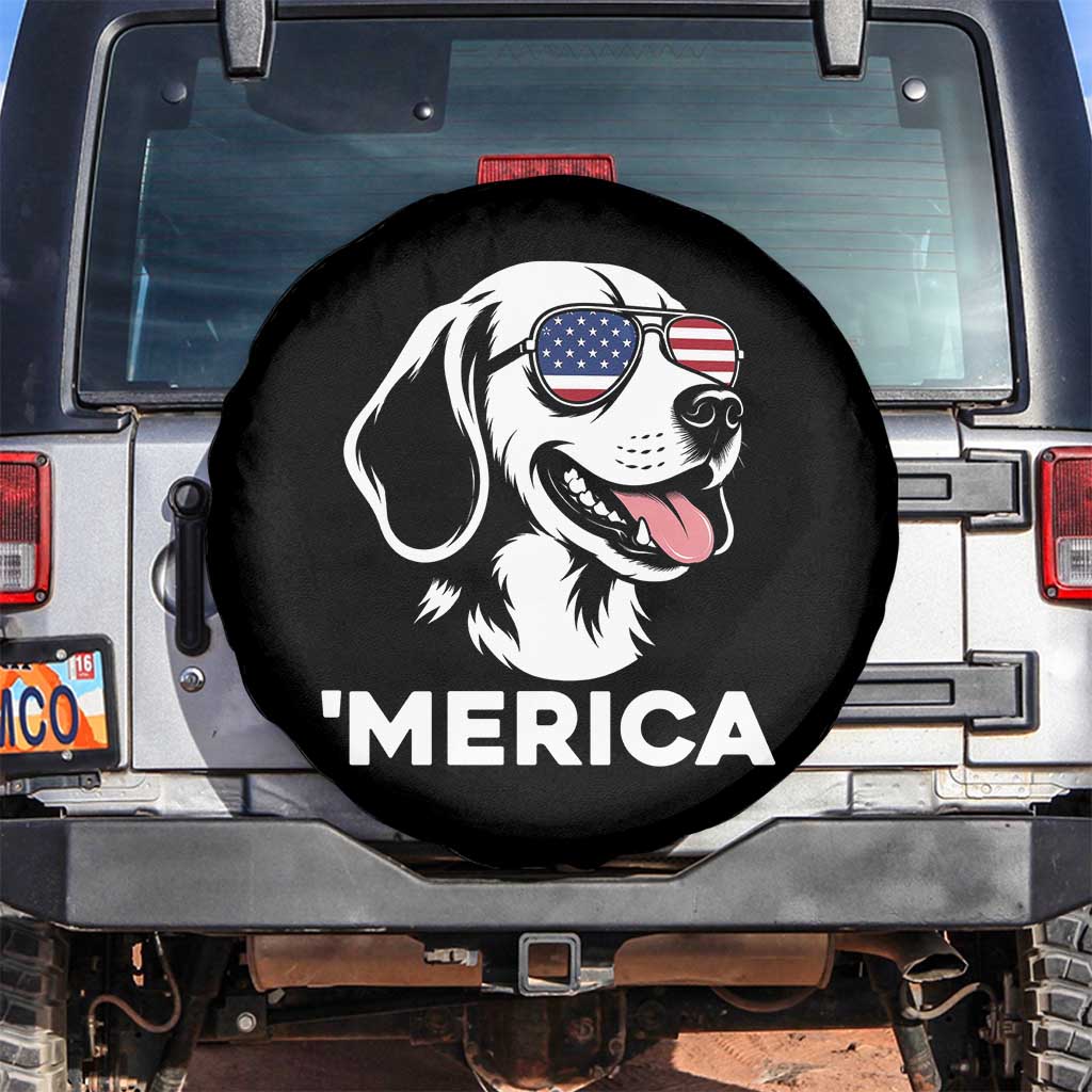 Funny Merica Beagle Lover 4th Of July Spare Tire Cover Patriotic Dog Gift