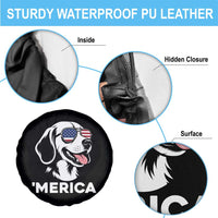 Funny Merica Beagle Lover 4th Of July Spare Tire Cover Patriotic Dog Gift