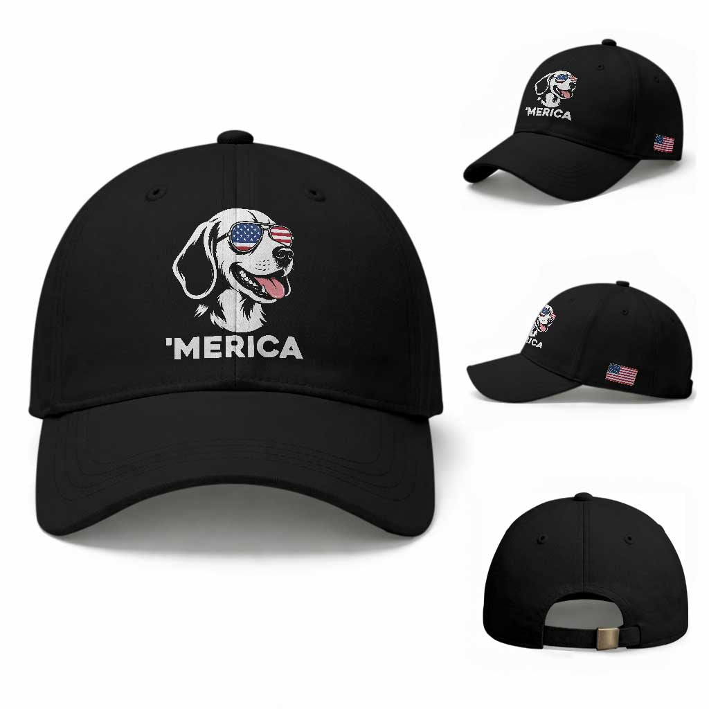 Funny Merica Beagle Lover 4th Of July Baseball Cap Patriotic Dog Gift