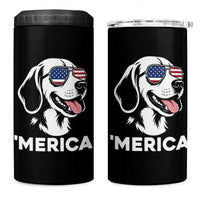Funny Merica Beagle Lover 4th Of July 4 in 1 Can Cooler Tumbler Patriotic Dog Gift