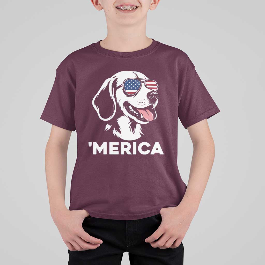 Funny Merica Beagle Lover 4th Of July T Shirt For Kid Patriotic Dog Gift