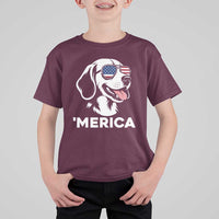 Funny Merica Beagle Lover 4th Of July T Shirt For Kid Patriotic Dog Gift