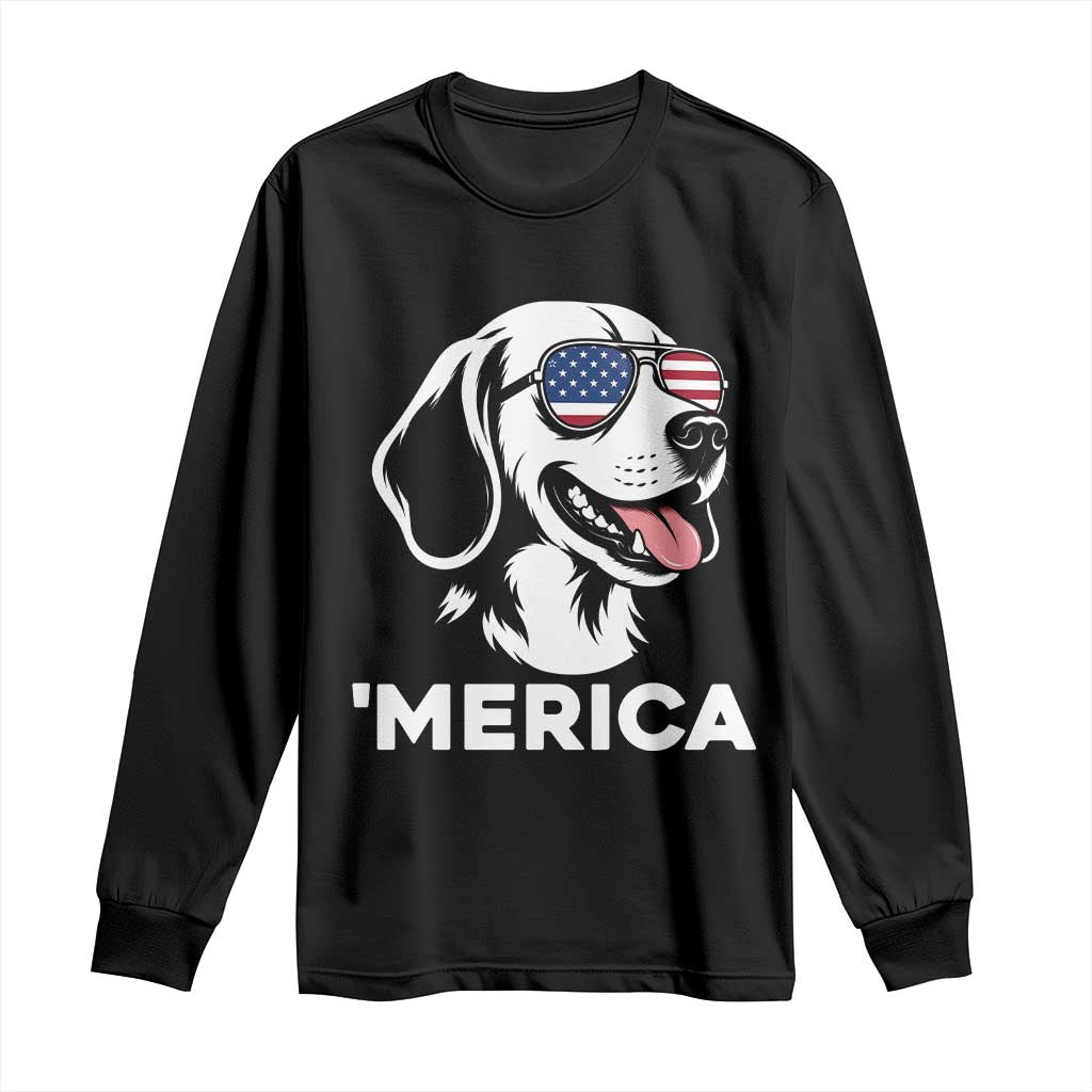 Funny Merica Beagle Lover 4th Of July Long Sleeve Shirt Patriotic Dog Gift