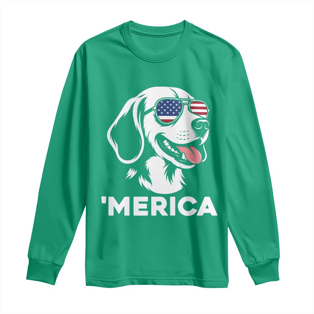 Funny Merica Beagle Lover 4th Of July Long Sleeve Shirt Patriotic Dog Gift