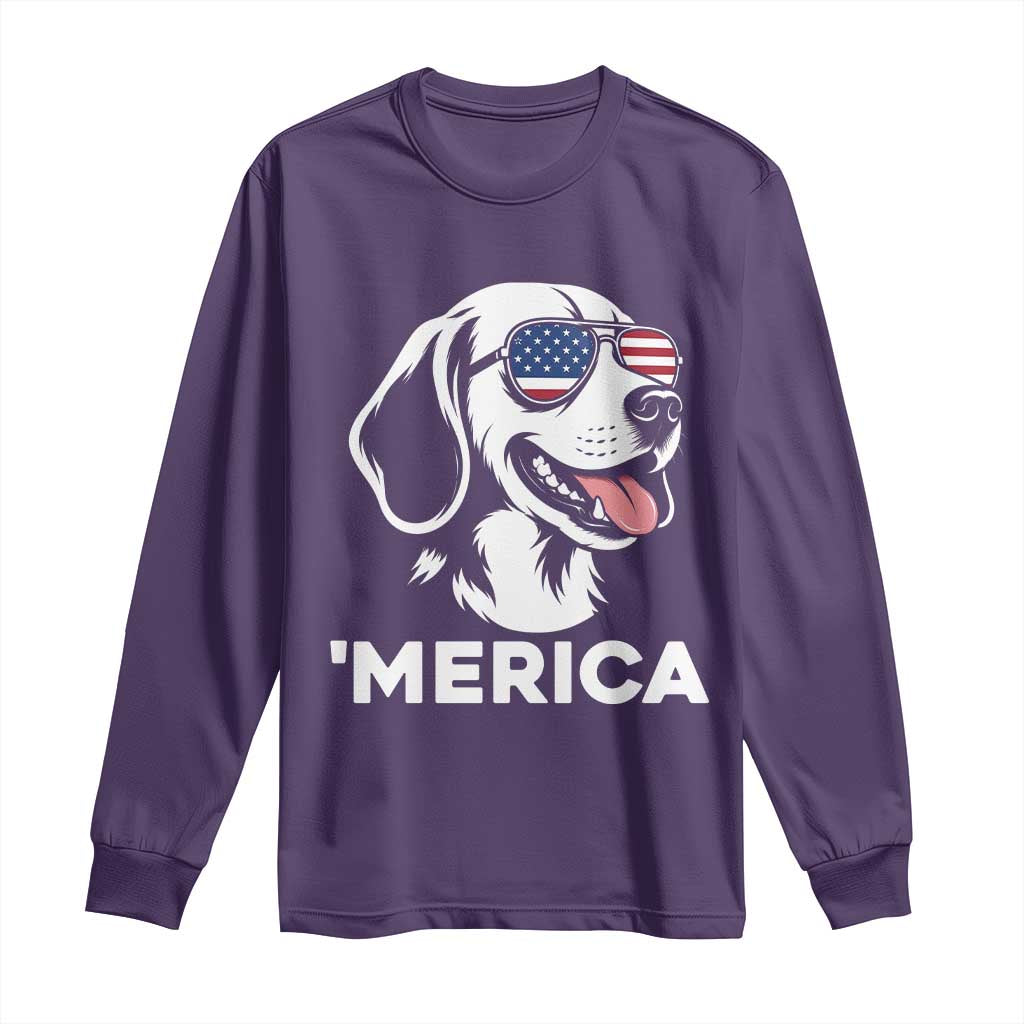 Funny Merica Beagle Lover 4th Of July Long Sleeve Shirt Patriotic Dog Gift