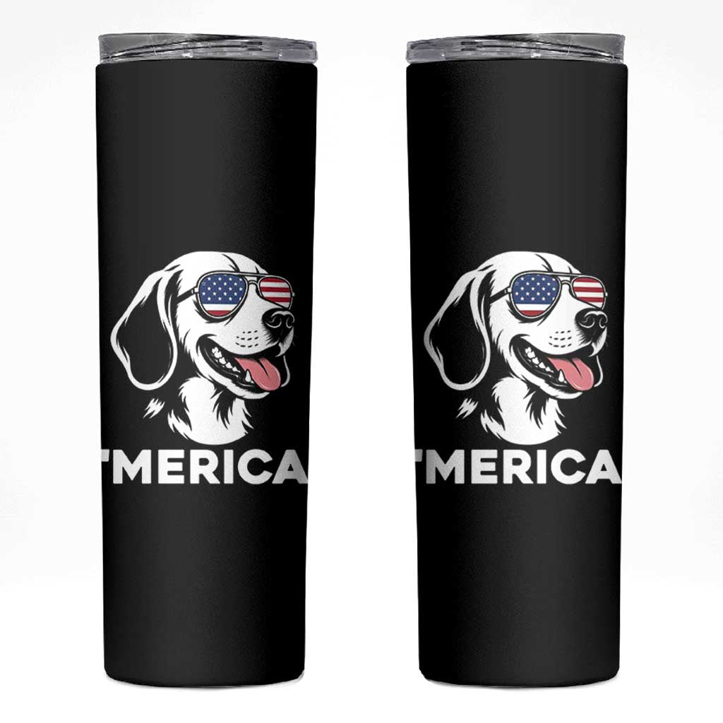 Funny Merica Beagle Lover 4th Of July Skinny Tumbler Patriotic Dog Gift