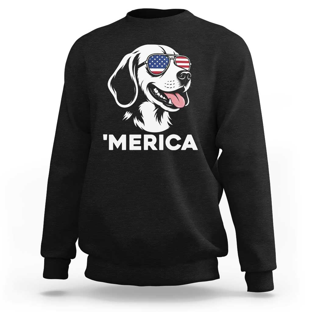 Funny Merica Beagle Lover 4th Of July Sweatshirt Patriotic Dog Gift