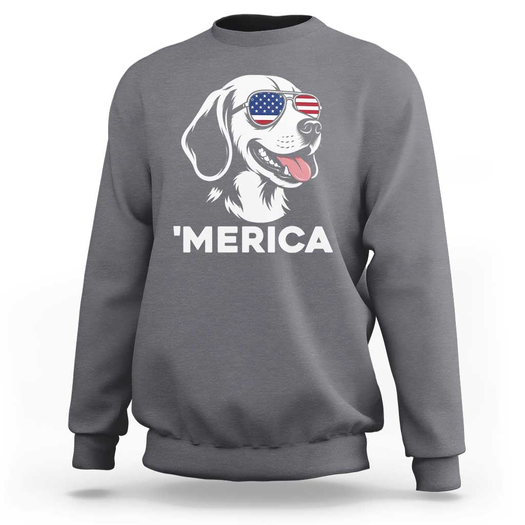 Funny Merica Beagle Lover 4th Of July Sweatshirt Patriotic Dog Gift