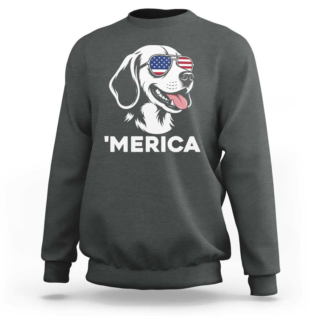 Funny Merica Beagle Lover 4th Of July Sweatshirt Patriotic Dog Gift