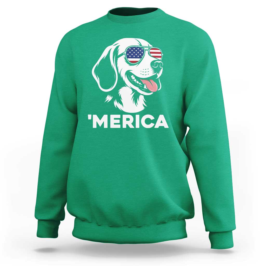 Funny Merica Beagle Lover 4th Of July Sweatshirt Patriotic Dog Gift