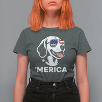 Funny Merica Beagle Lover 4th Of July T Shirt For Women Patriotic Dog Gift