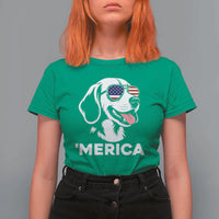 Funny Merica Beagle Lover 4th Of July T Shirt For Women Patriotic Dog Gift