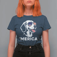 Funny Merica Beagle Lover 4th Of July T Shirt For Women Patriotic Dog Gift