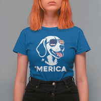 Funny Merica Beagle Lover 4th Of July T Shirt For Women Patriotic Dog Gift