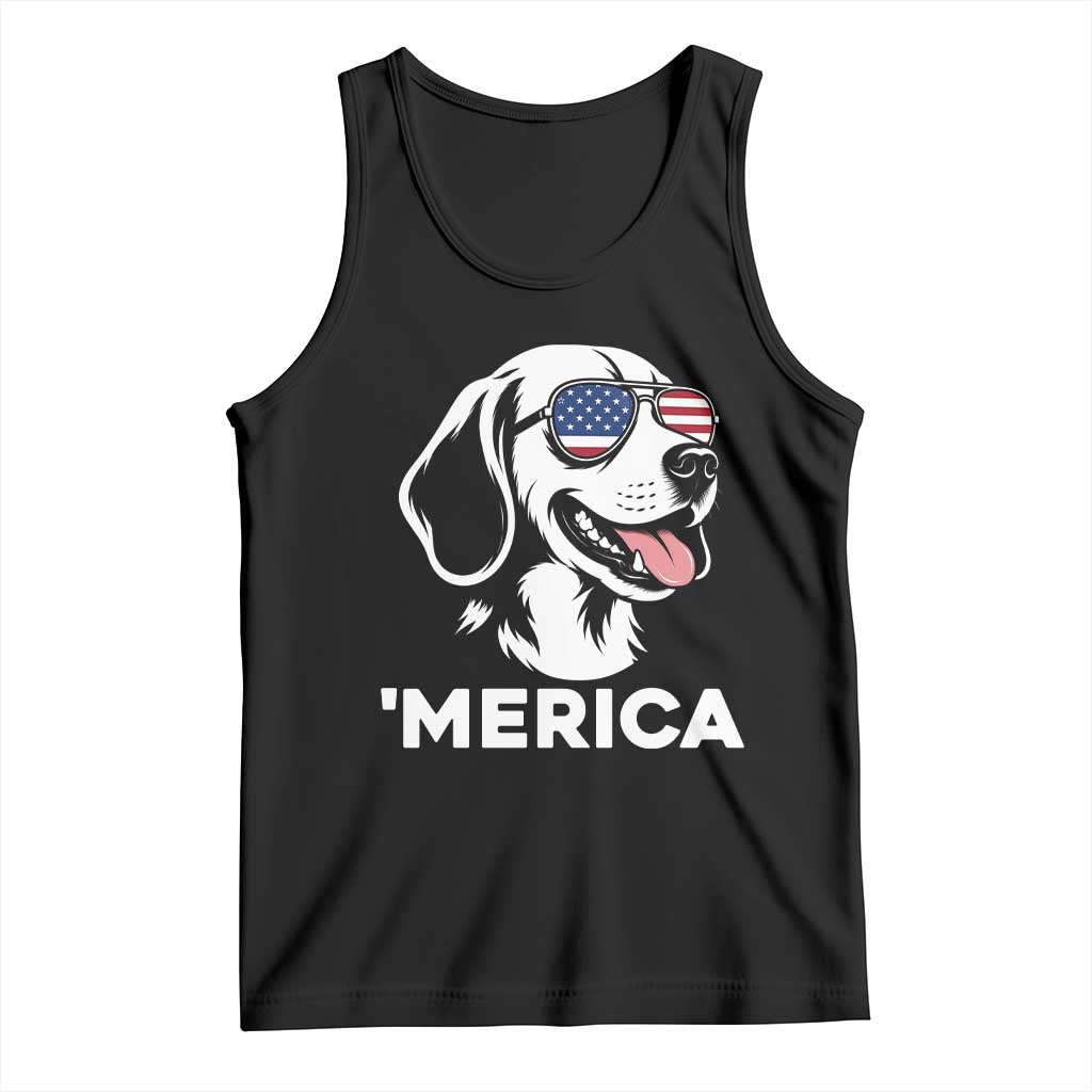 Funny Merica Beagle Lover 4th Of July Tank Top Patriotic Dog Gift