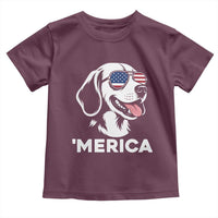 Funny Merica Beagle Lover 4th Of July Toddler T Shirt Patriotic Dog Gift