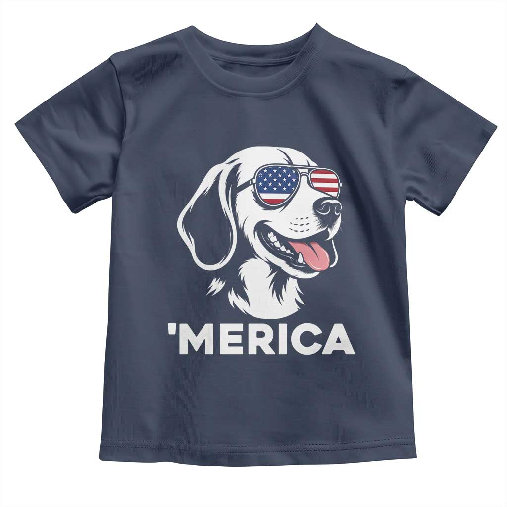 Funny Merica Beagle Lover 4th Of July Toddler T Shirt Patriotic Dog Gift