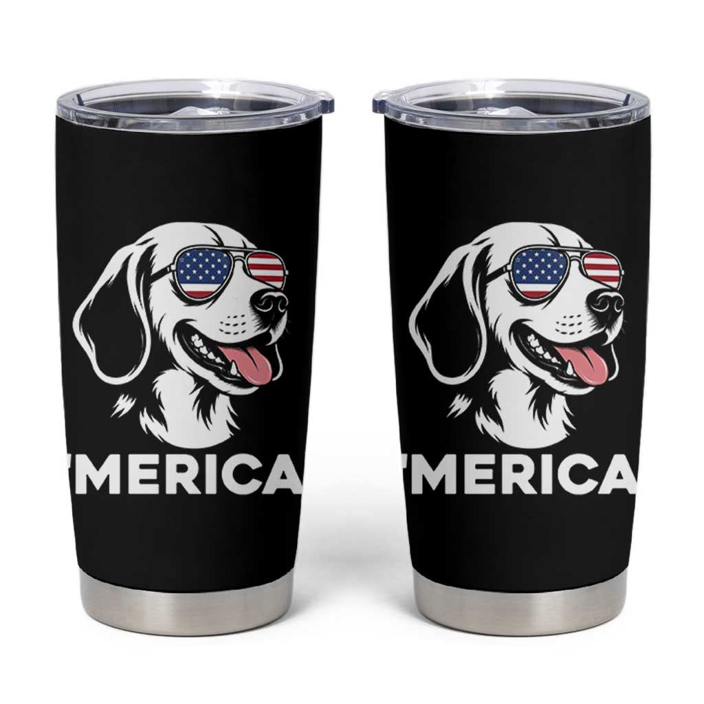 Funny Merica Beagle Lover 4th Of July Tumbler Cup Patriotic Dog Gift