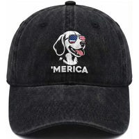 Funny Merica Beagle Lover 4th Of July Washed Cotton Baseball Cap Patriotic Dog Gift