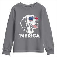 Funny Merica Beagle Lover 4th Of July Youth Sweatshirt Patriotic Dog Gift