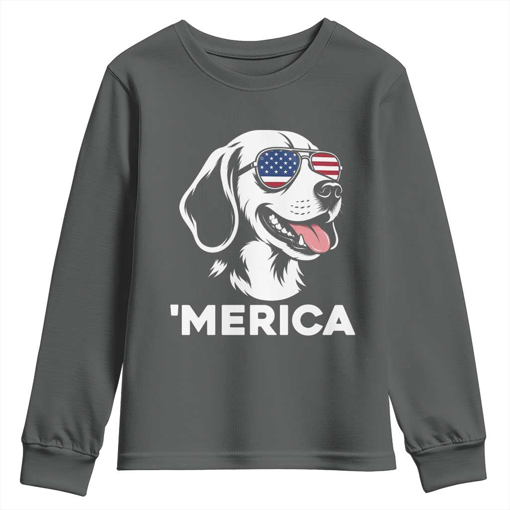 Funny Merica Beagle Lover 4th Of July Youth Sweatshirt Patriotic Dog Gift