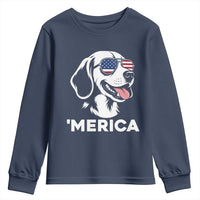 Funny Merica Beagle Lover 4th Of July Youth Sweatshirt Patriotic Dog Gift