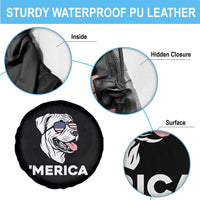 Patriotic Boxer Lover 4th Of July Dog Spare Tire Cover American Flag Merica Pride