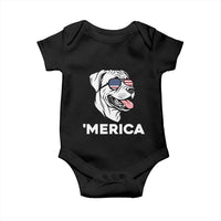 Patriotic Boxer Lover 4th Of July Dog Baby Onesie American Flag Merica Pride