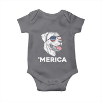 Patriotic Boxer Lover 4th Of July Dog Baby Onesie American Flag Merica Pride