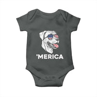 Patriotic Boxer Lover 4th Of July Dog Baby Onesie American Flag Merica Pride