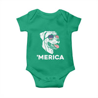 Patriotic Boxer Lover 4th Of July Dog Baby Onesie American Flag Merica Pride