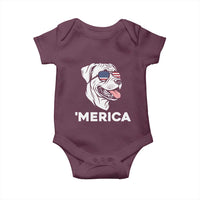 Patriotic Boxer Lover 4th Of July Dog Baby Onesie American Flag Merica Pride