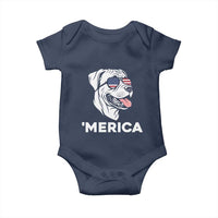 Patriotic Boxer Lover 4th Of July Dog Baby Onesie American Flag Merica Pride