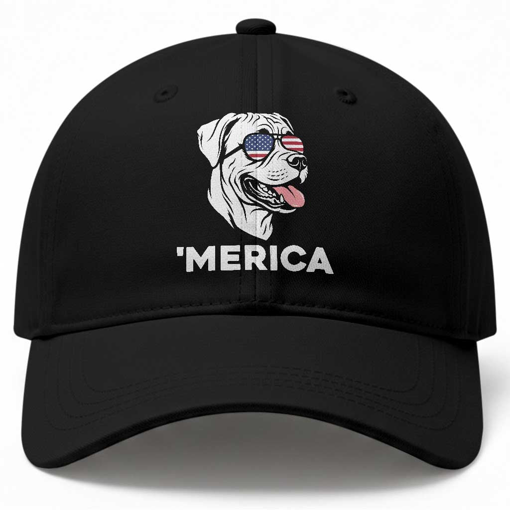 Patriotic Boxer Lover 4th Of July Dog Baseball Cap American Flag Merica Pride