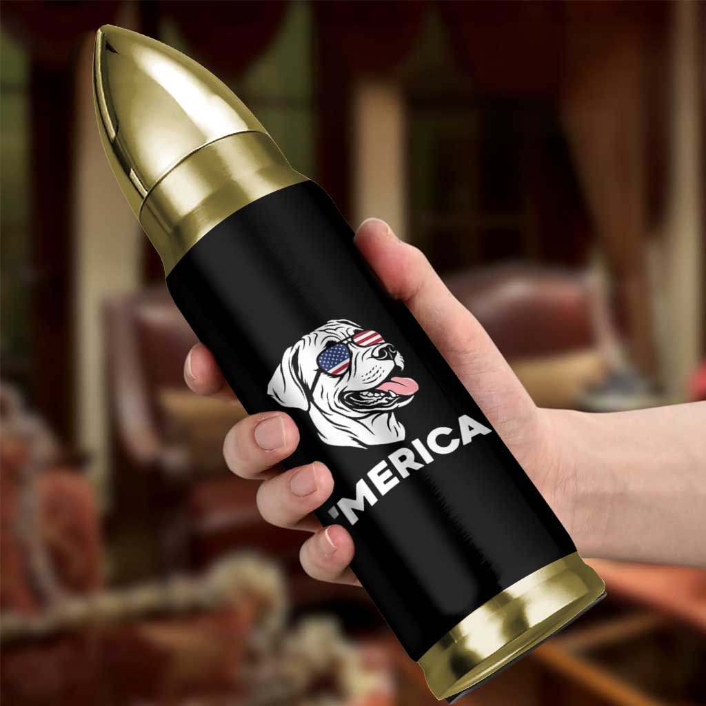 Patriotic Boxer Lover 4th Of July Dog Bullet Tumbler American Flag Merica Pride