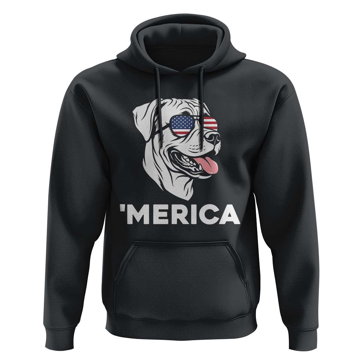 Patriotic Boxer Lover 4th Of July Dog Hoodie American Flag Merica Pride