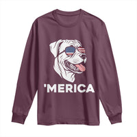 Patriotic Boxer Lover 4th Of July Dog Long Sleeve Shirt American Flag Merica Pride