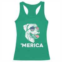 Patriotic Boxer Lover 4th Of July Dog Racerback Tank Top American Flag Merica Pride
