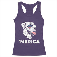 Patriotic Boxer Lover 4th Of July Dog Racerback Tank Top American Flag Merica Pride