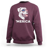 Patriotic Boxer Lover 4th Of July Dog Sweatshirt American Flag Merica Pride