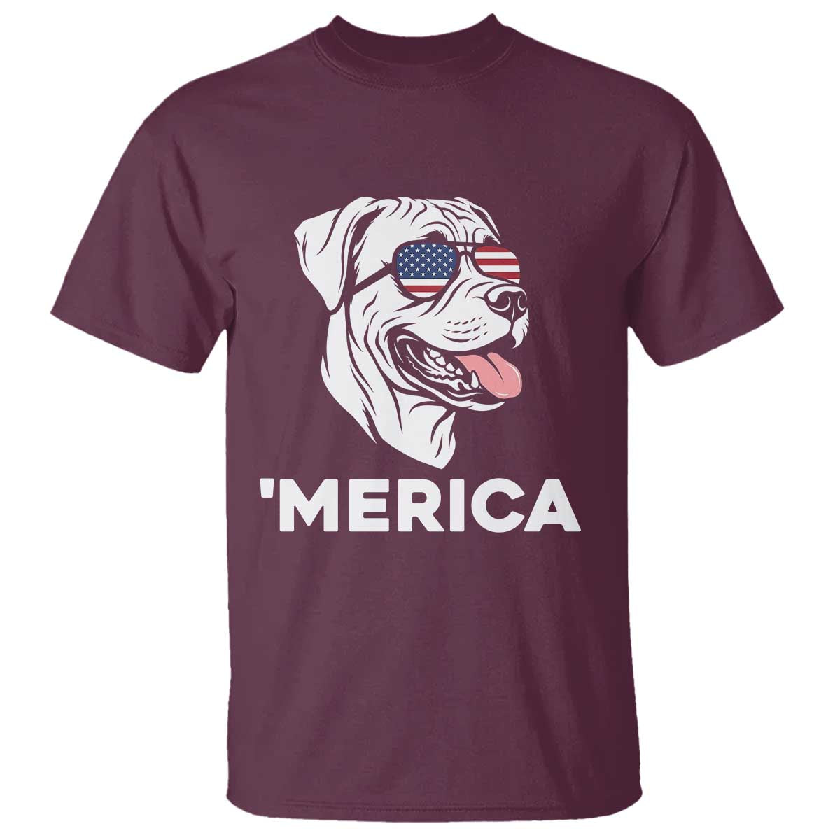 Patriotic Boxer Lover 4th Of July Dog T Shirt American Flag Merica Pride