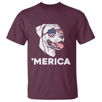 Patriotic Boxer Lover 4th Of July Dog T Shirt American Flag Merica Pride