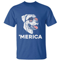 Patriotic Boxer Lover 4th Of July Dog T Shirt American Flag Merica Pride