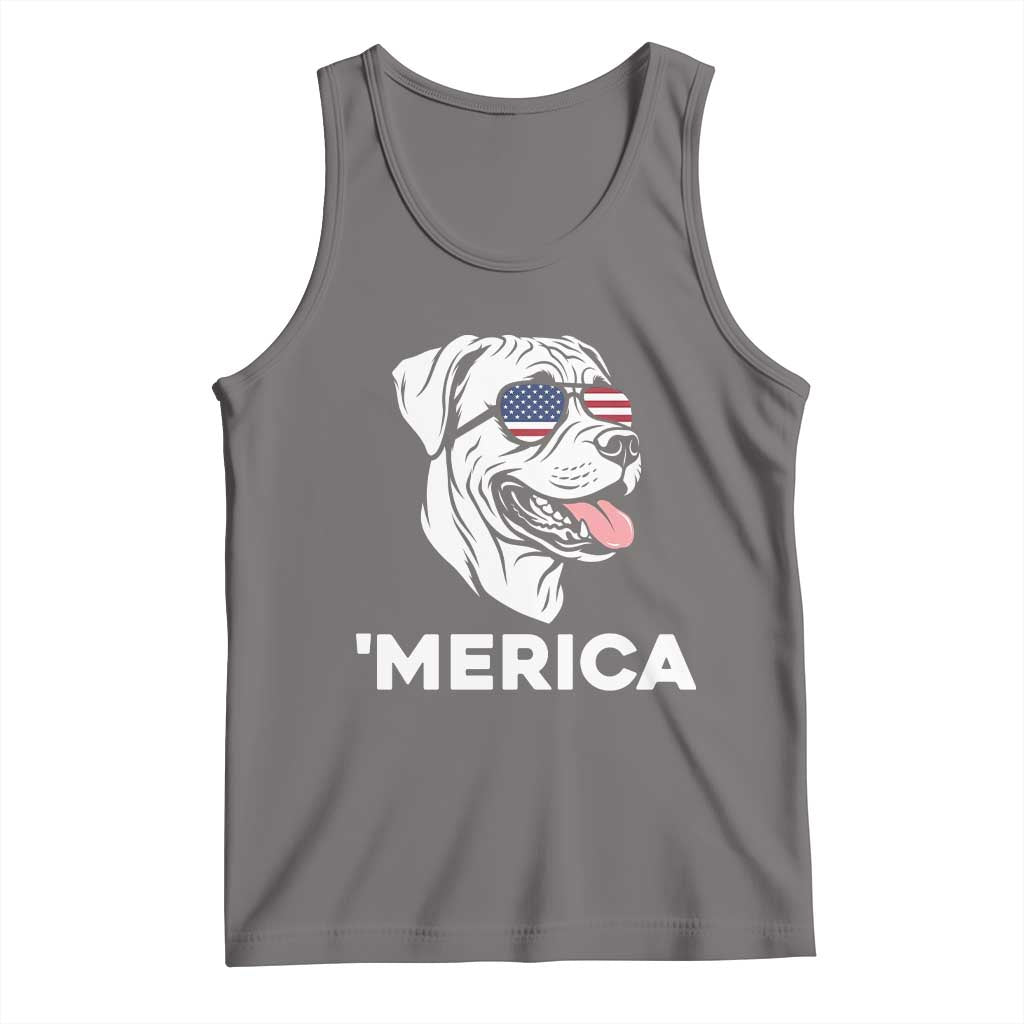 Patriotic Boxer Lover 4th Of July Dog Tank Top American Flag Merica Pride