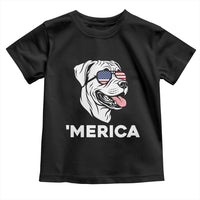 Patriotic Boxer Lover 4th Of July Dog Toddler T Shirt American Flag Merica Pride